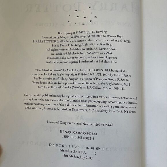 FIRST EDITION HARRY POTTER AND THE GOBLET OF FIRE. HARDCOVER - Picture 6 of 11